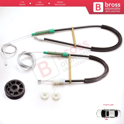 Volvo C70 MK1 872 1996-2002 2-Kapı Coupe 9467884 İçin Sol Cam Kriko Tamir Seti